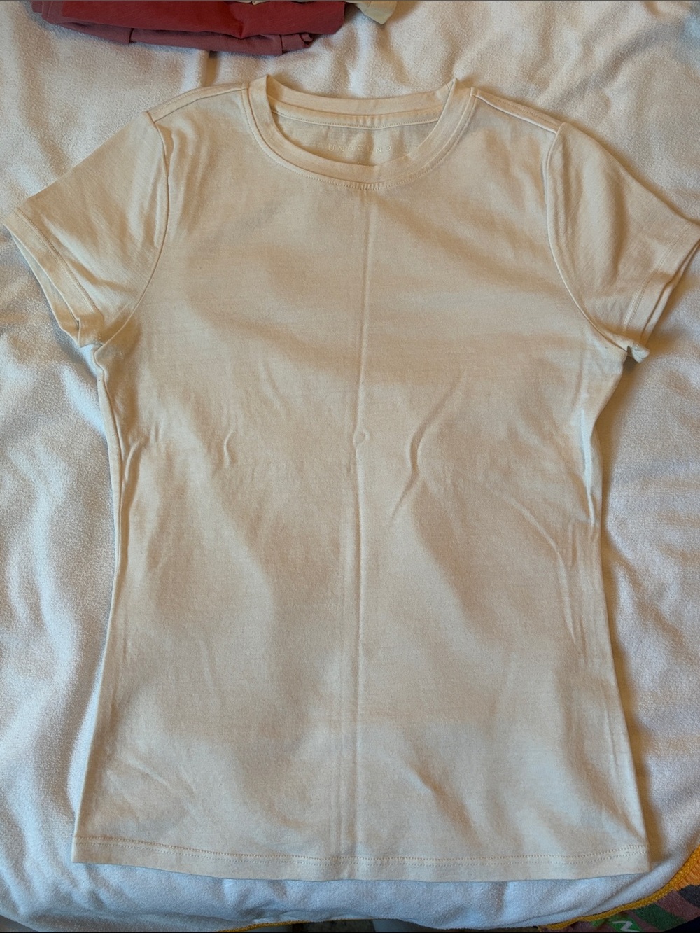 Women's Unbound Merino Slim Crew Wool T Shirt in Ivory White